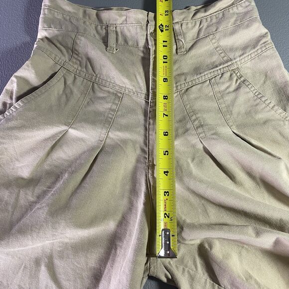 Vintage Gitano Express Shorts Pleated Wide Leg High Rise Mom 80s Womens 7 8 Tan - Picture 5 of 8